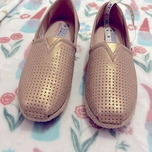 ROSE GOLD Skechers | Skechers Bobs Breeze Espadrille Shoes Memory Foam Slip On